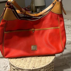 Dooney & Bourke Orange and Tan Shoulder Bag